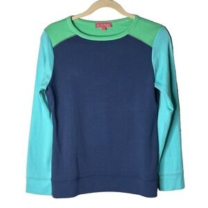 Magnolia Lane Collection Sz Small Pullover Top Color Block Stretch Made in Peru